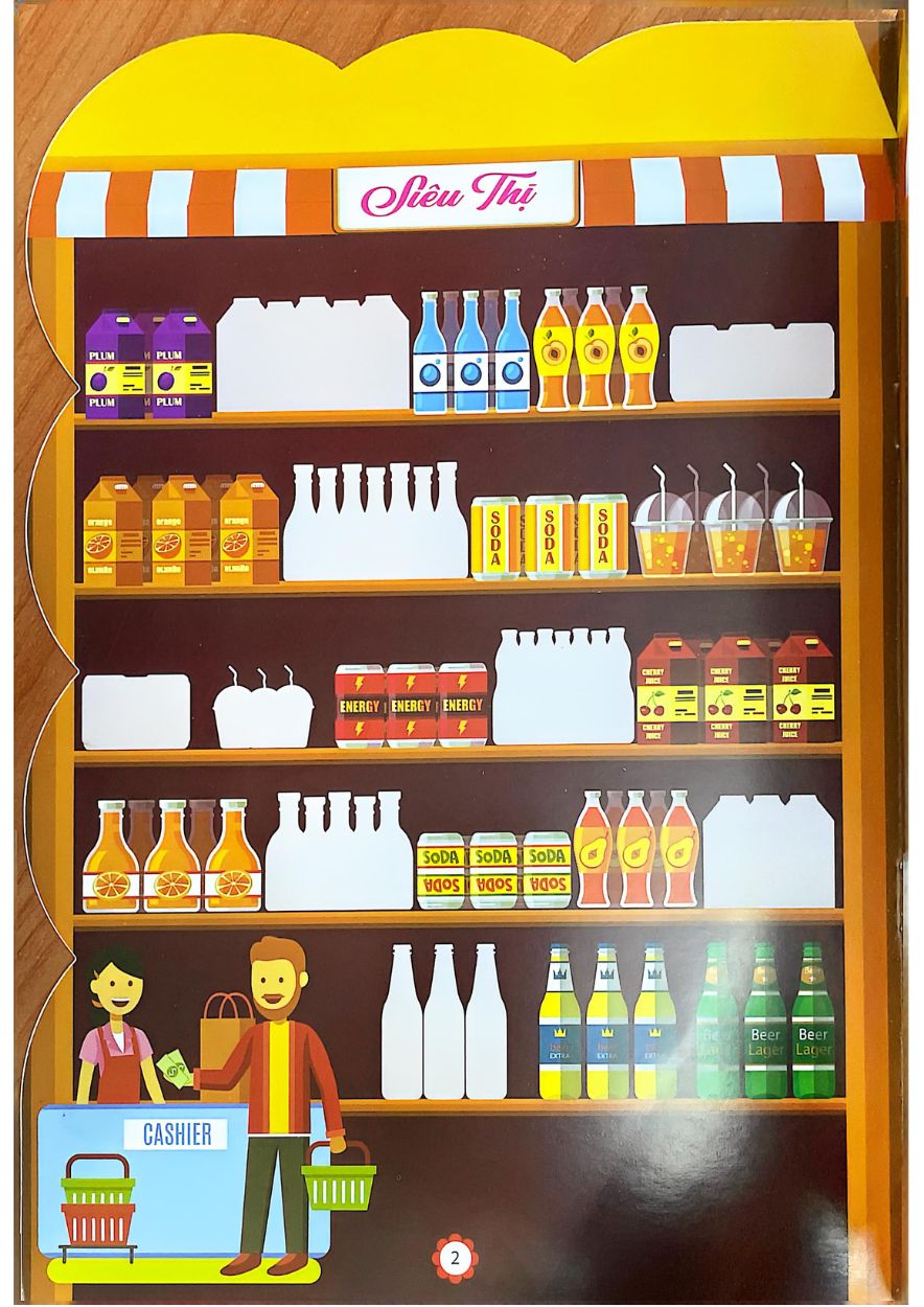 Bóc Dán Decal Thông Minh Sticker Đồ Hàng Bé Đi Hội Chợ Hàng Tiêu Dùng - HA
