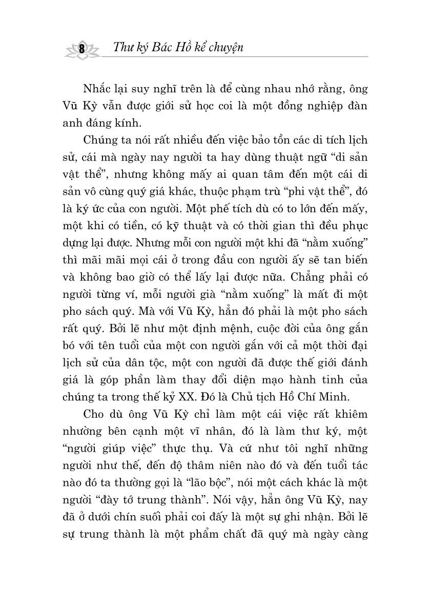 Thư ký Bác Hồ kể chuyện (Xuất bản lần thứ tư, có chỉnh sửa)