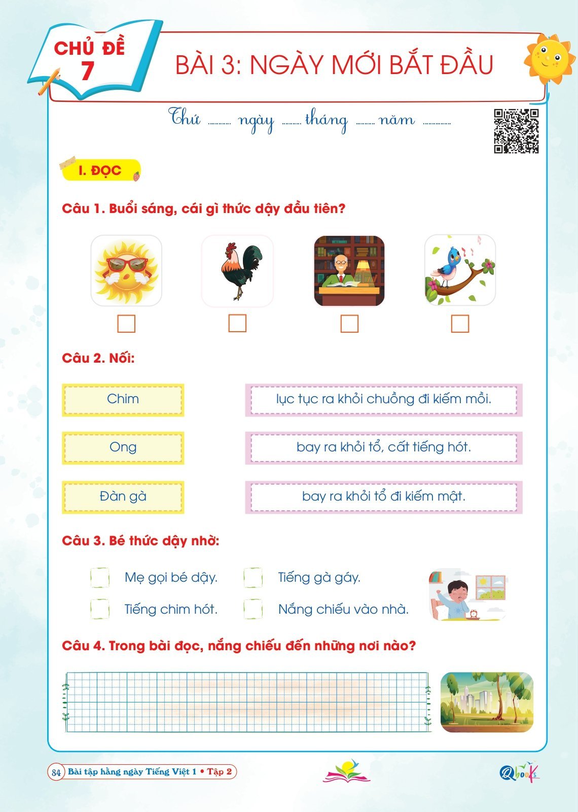 Sách - Combo Bài Tập Hằng Ngày - Toán và Tiếng Việt Lớp 1 - Kết Nối Tri Thức Với Cuộc Sống - Tập 1, 2 (2 cuốn) ,