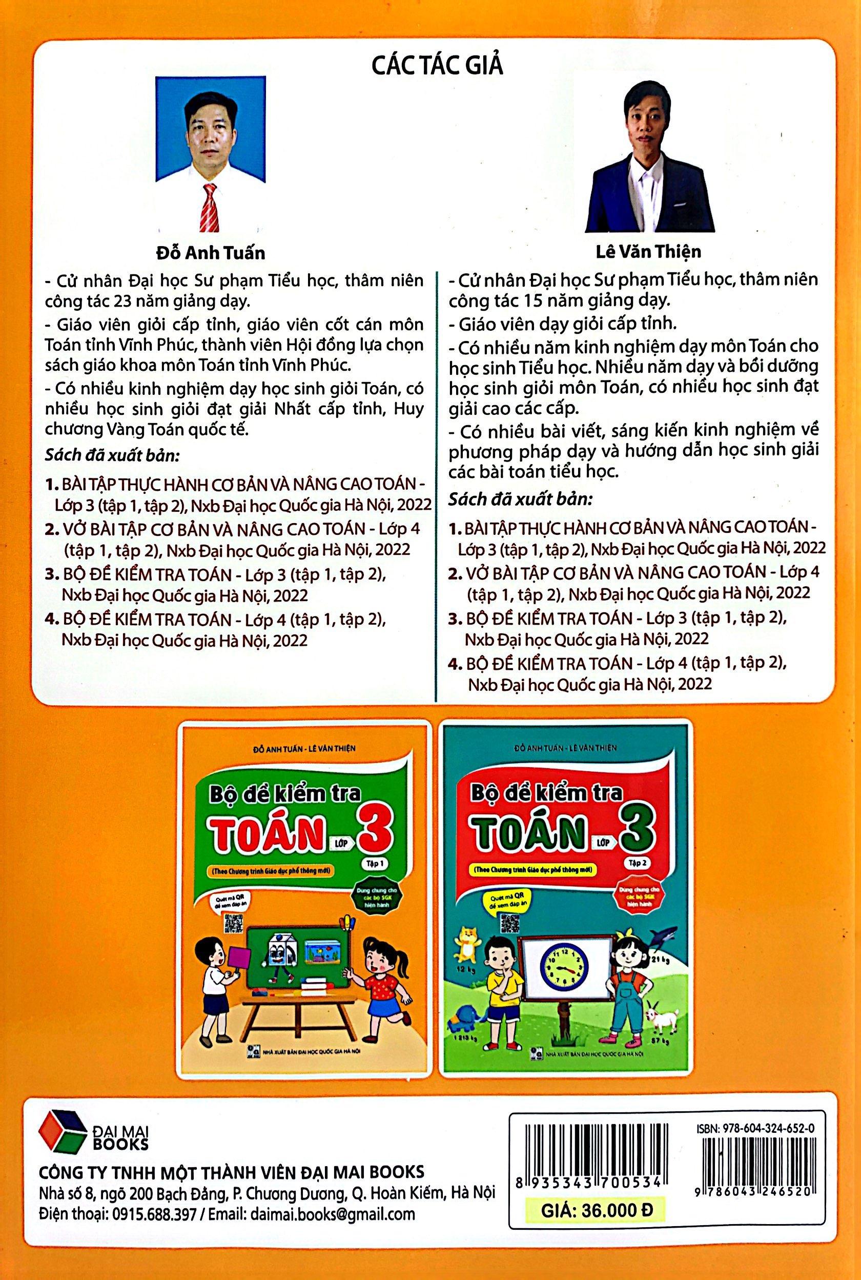 Bộ Đề Kiểm Tra Toán 3 - Tập 1