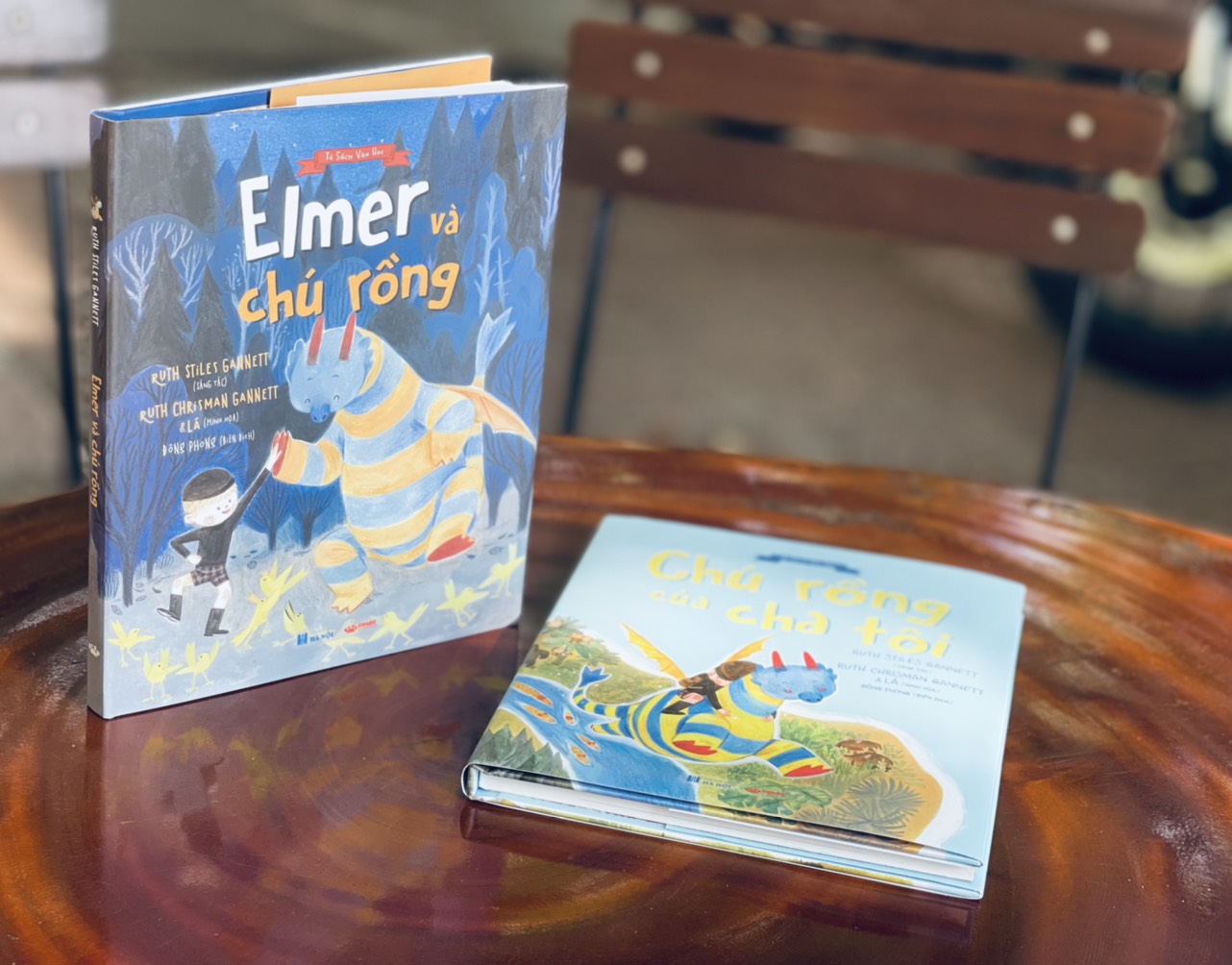 (Combo 2 cuốn) (Bìa cứng có áo) CHÚ RỒNG CỦA CHA TÔI và ELMER VÀ CHÚ RỒNG - Ruth Stiles Gannett – minh họa bởi Ruth Chrisman Gannett & Lá - Crabit Kidbooks