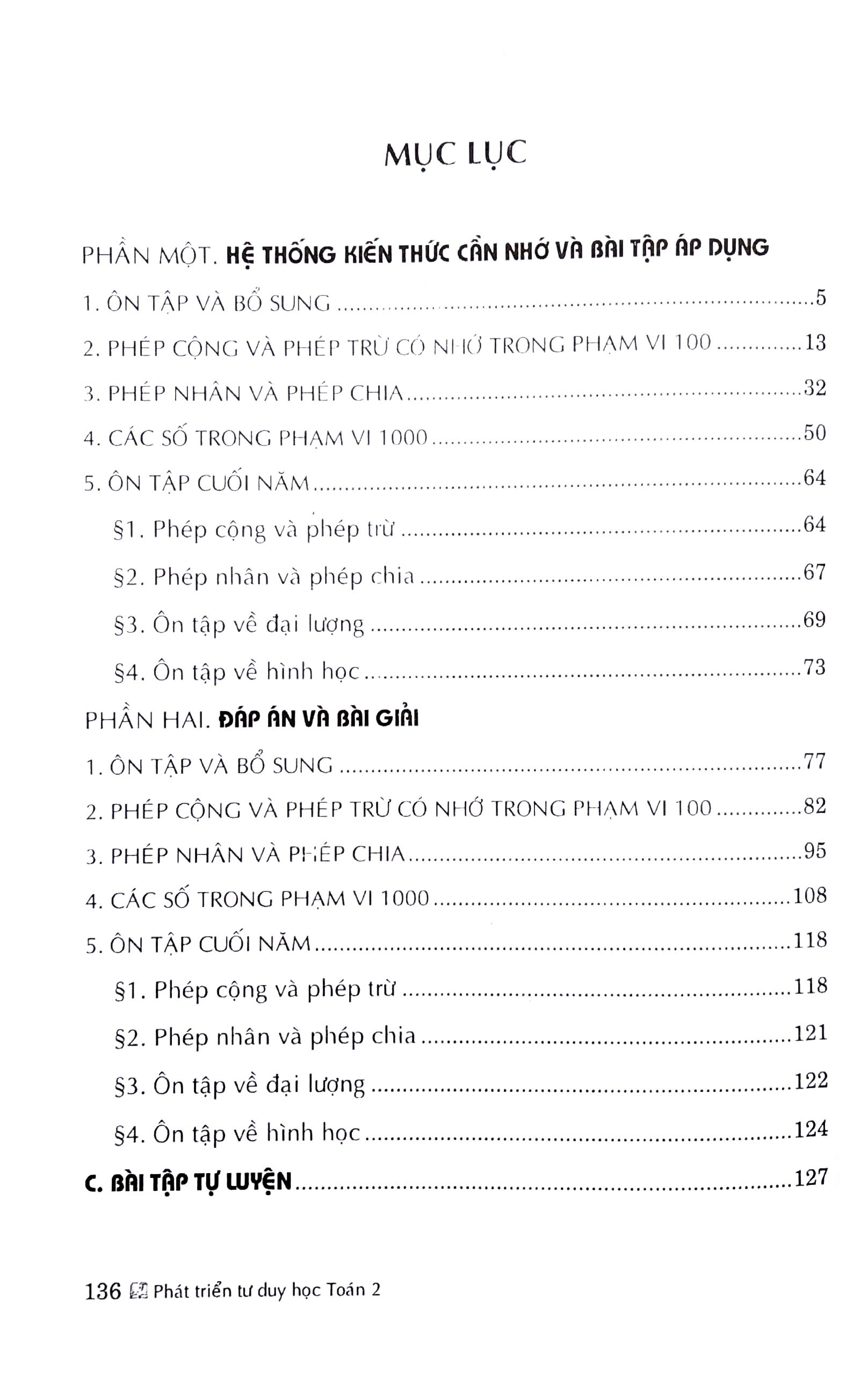 Phát Triển Tư Duy Học Toán Lớp 2