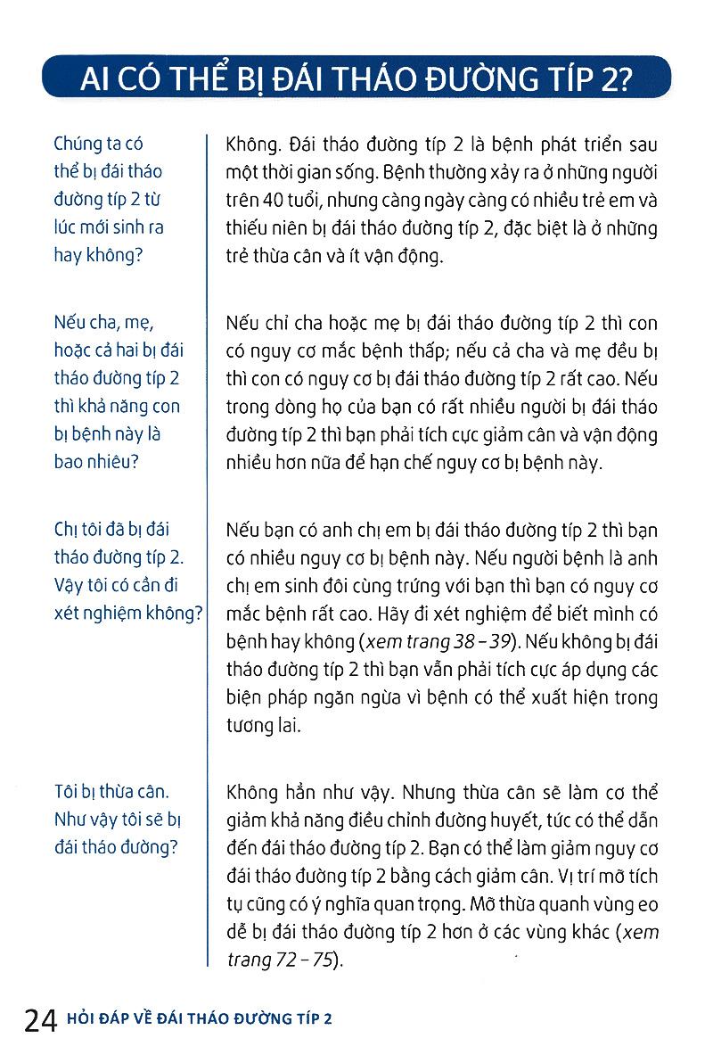 Hỏi Đáp Về Đái Tháo Đường Típ 2