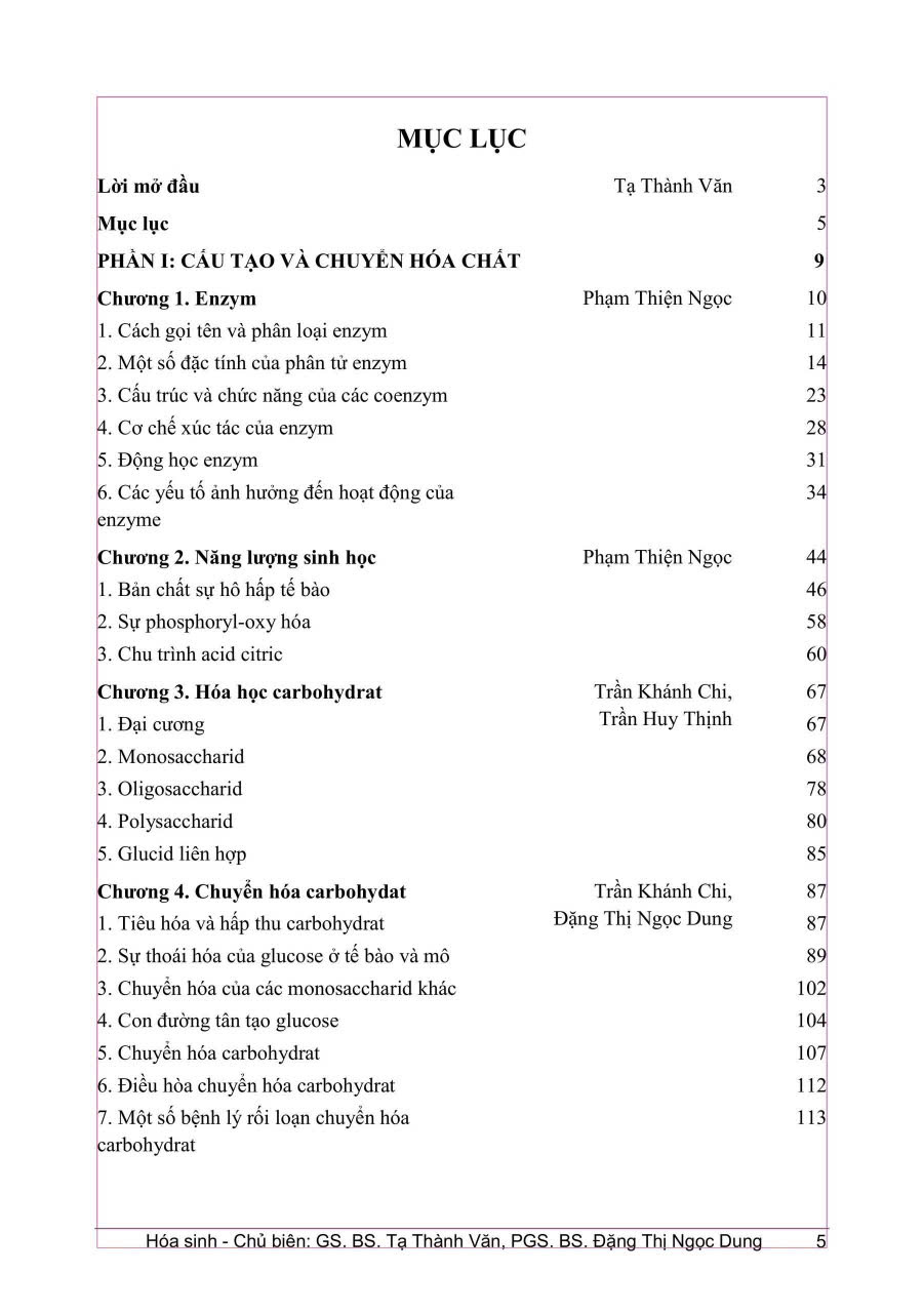HÓA SINH (Sách Đào Tạo Bác Sĩ Y Khoa) (In lần thứ ba có sửa chữa và bổ sung - năm 2022) - Bản in màu