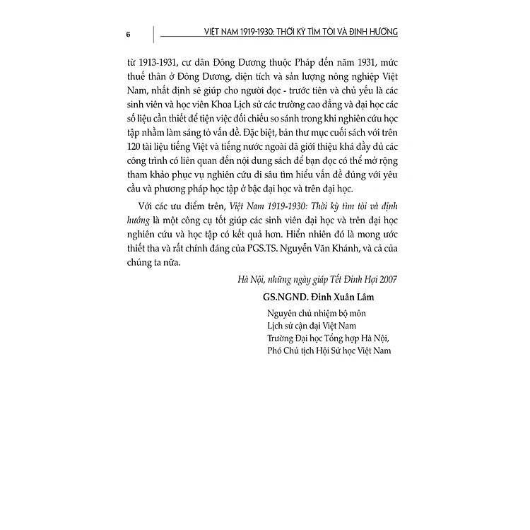 Sách - Việt Nam 1919 - 1930 Thời Kỳ Tìm Tòi Và Định Hướng - Nguyễn Văn Khánh - VIETNAMBOOK