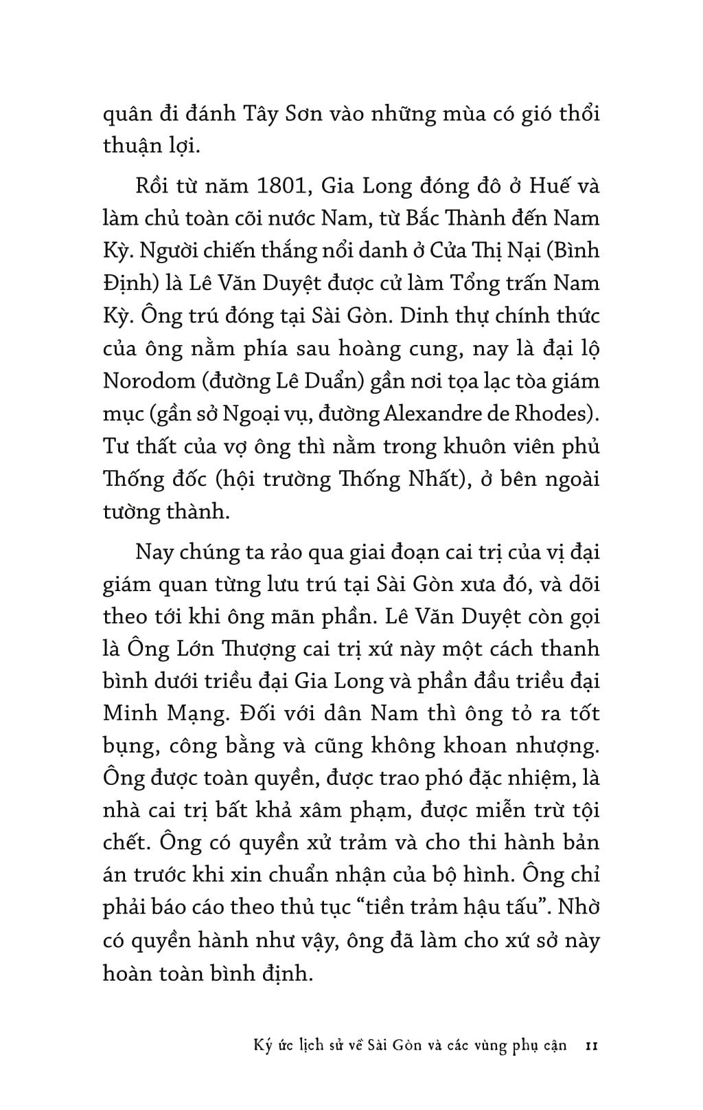 Ký Ức Lịch Sử Về Sài Gòn Và Các Vùng Phụ Cận
