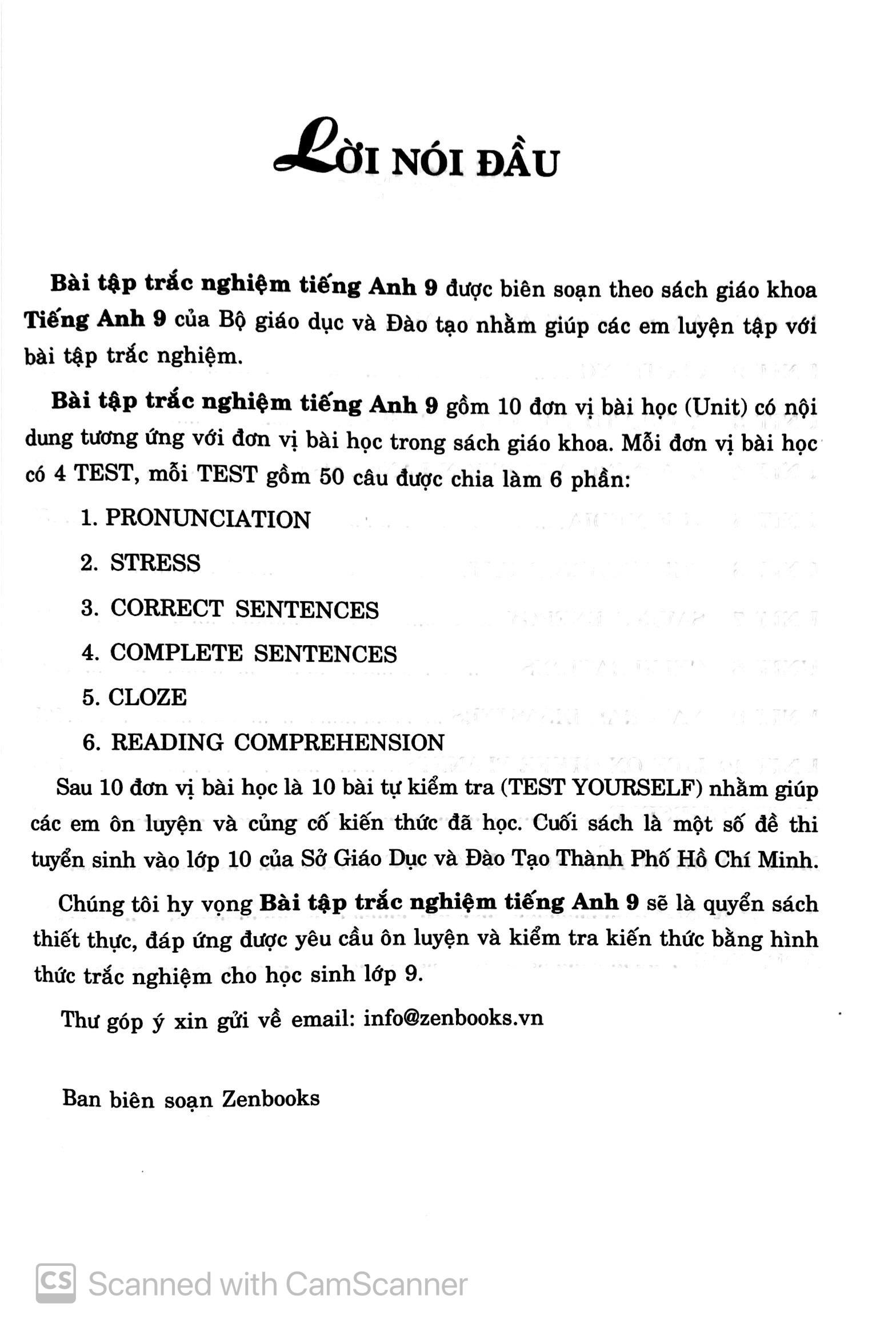 Bài Tập Trắc Nghiệm Tiếng Anh 9 (Có Đáp Án)