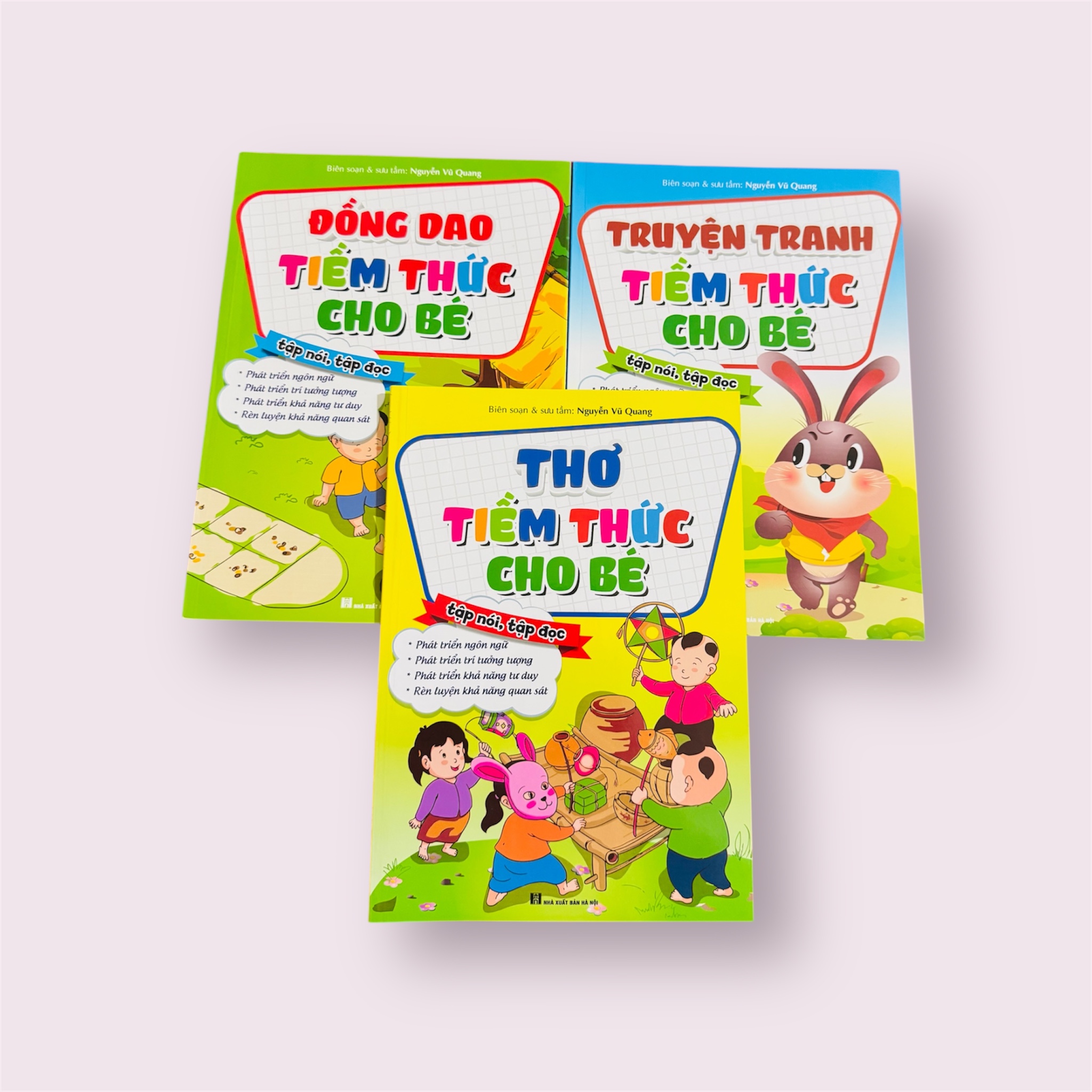 Sách- Combo 3 cuốn sách Truyện Tranh- Thơ - Đồng dao Tiềm thức cho bé (giúp bé tập nói, tập đọc nhanh)