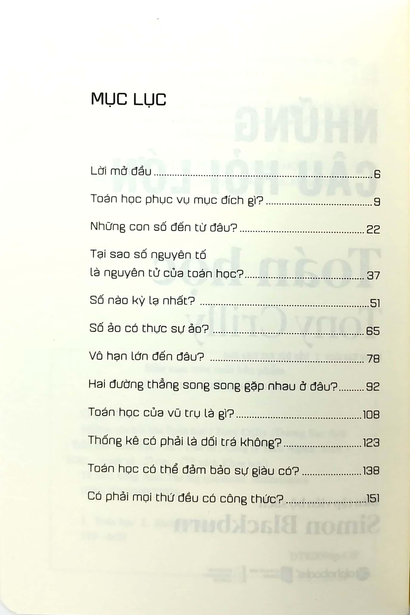 Những Câu Hỏi Lớn Toán Học (Tái Bản)