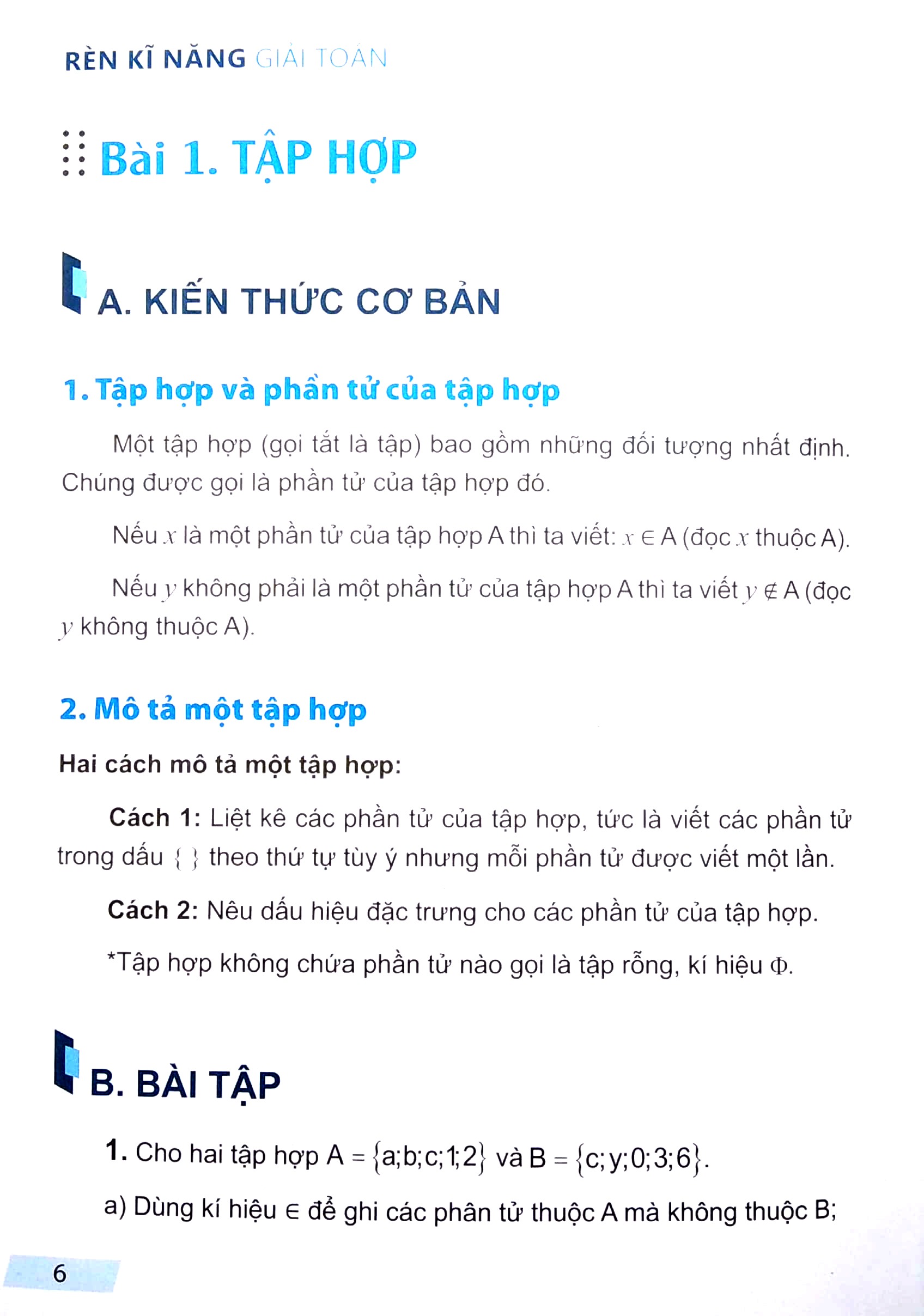 Sách: Combo 3 Cuốn Rèn Kĩ Năng Học Tốt Toán Lớp 6 + Rèn Kĩ Năng Giải Toán Lớp 6