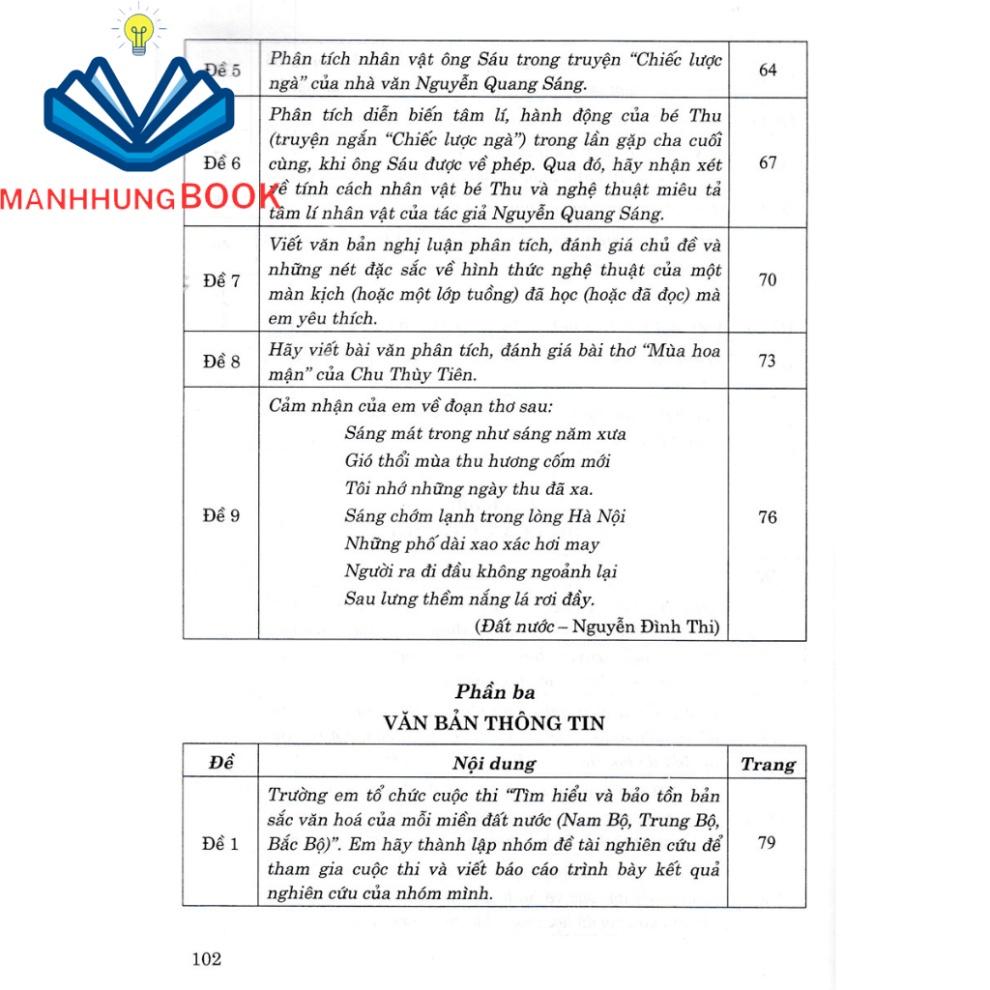 SÁCH - dàn bài làm văn 10 (dùng chung cho các bộ sgk hiện hành)