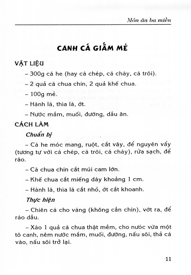 Món Ăn Ba Miền