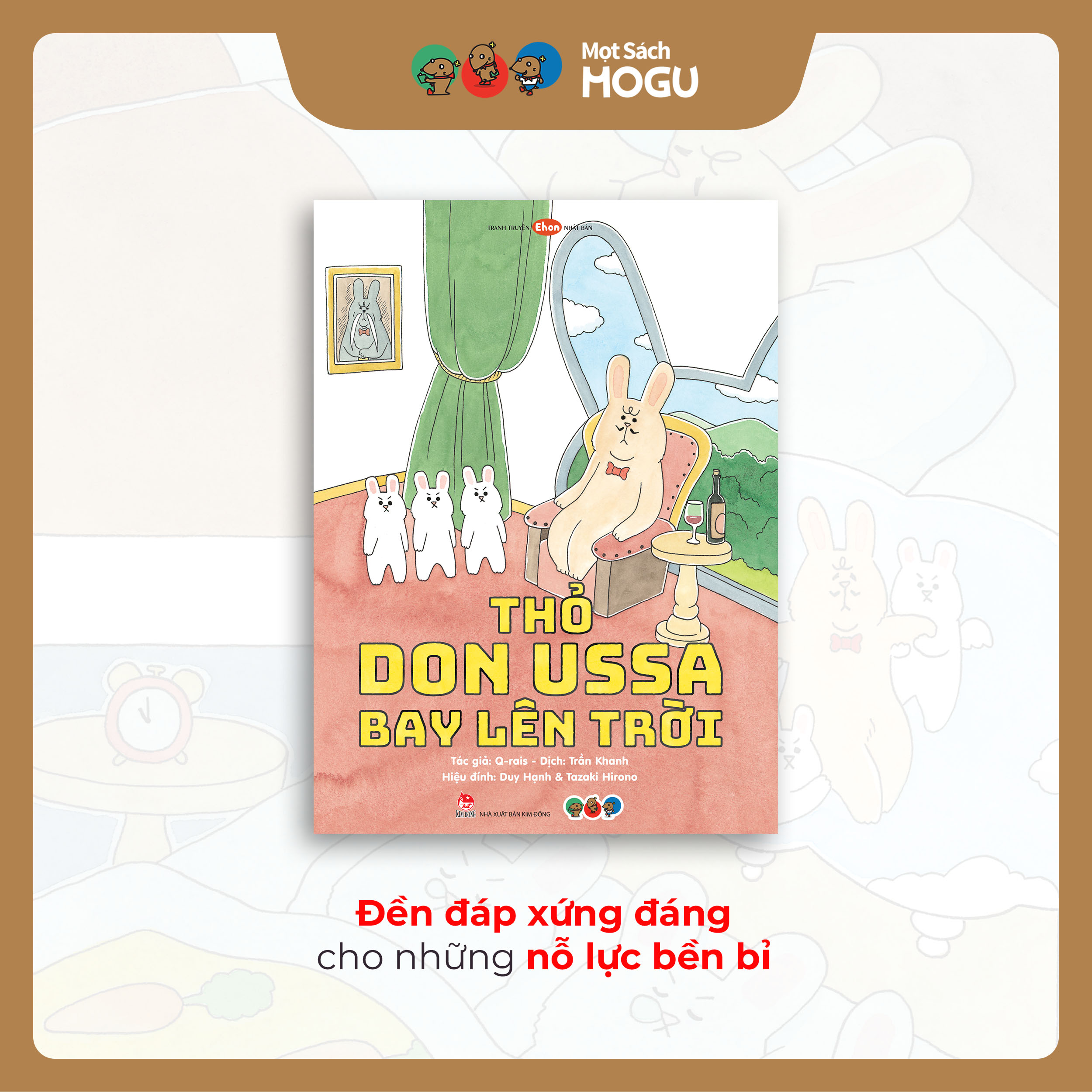 Truyện Ehon bé 3-4-5 tuổi - Thỏ Don Ussa bay lên trời