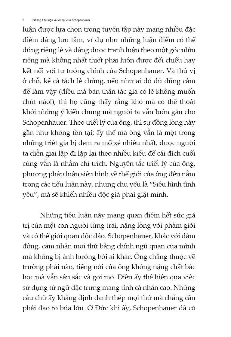 Những Tiểu Luận Về Tồn Tại - Schopenhauer