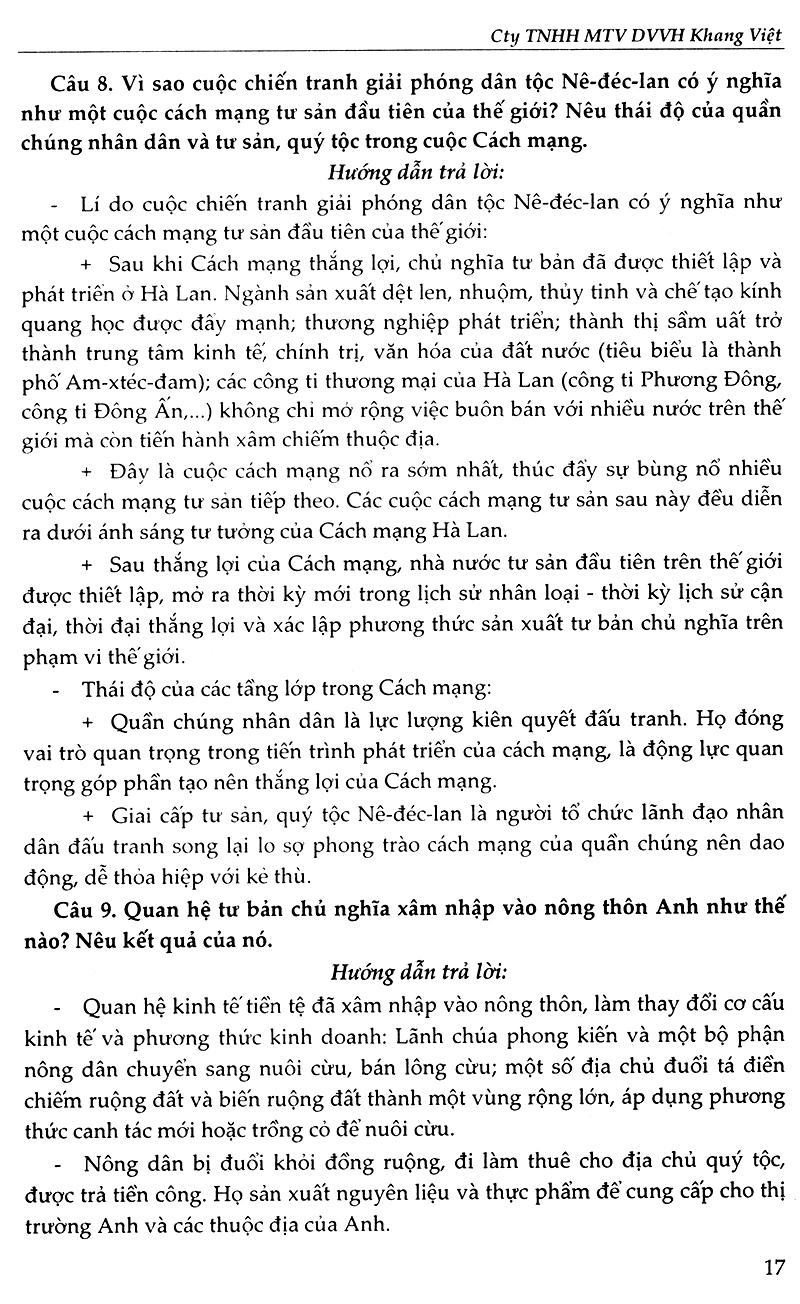 Bồi Dưỡng Học Sinh Giỏi Lịch Sử Lớp 8 (Tái Bản)