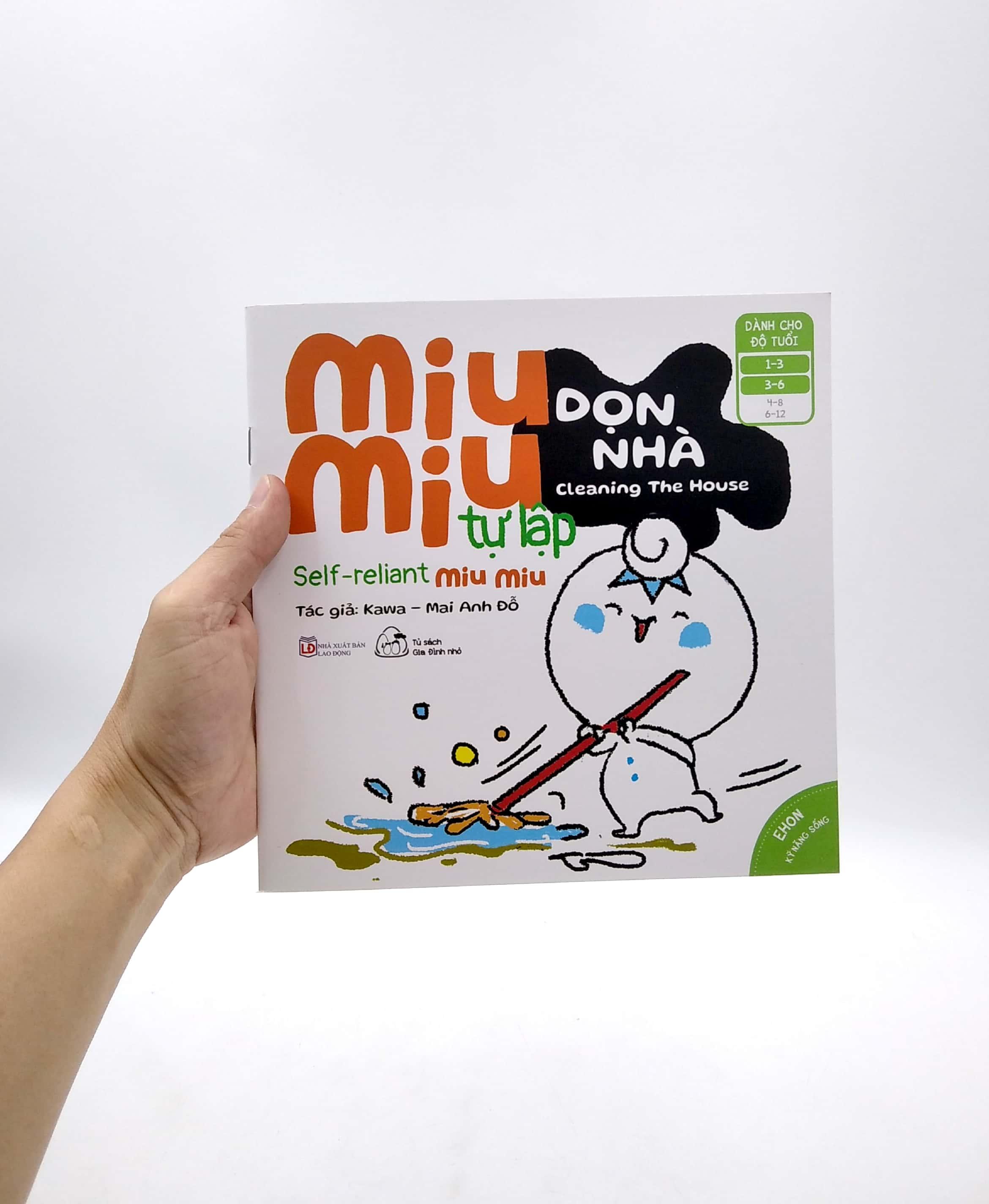 Sách Ehon Miu Miu Tự Lập Phần 2 Song Ngữ - Dọn Nhà
