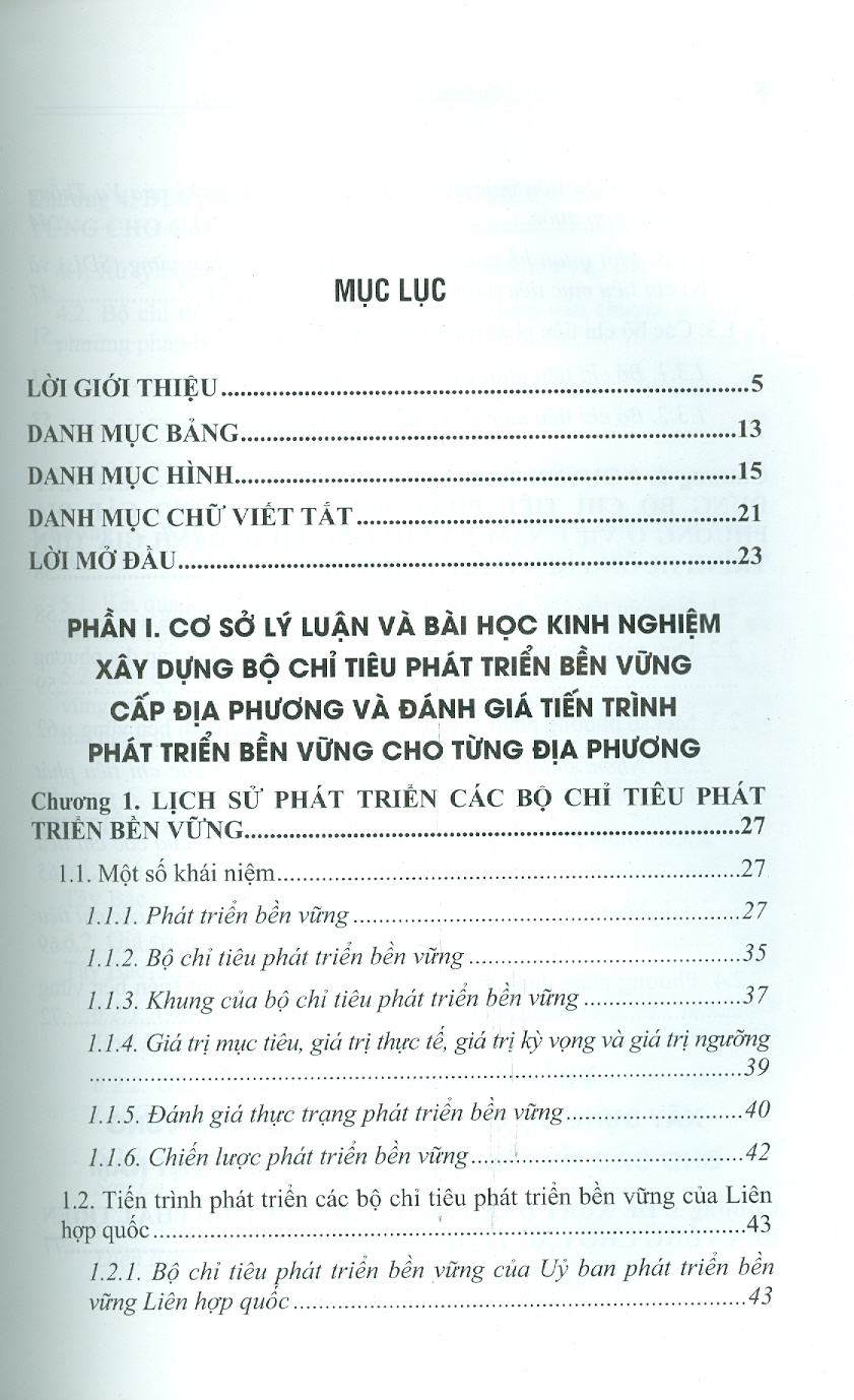 Bộ Chỉ Tiêu Phát Triển Bền Vững Cấp Địa Phương Ở Việt Nam: Lý Luận Và Vận Dụng (Bộ Sách Đại Học Và Sau Đại Học) (Bìa Cứng)