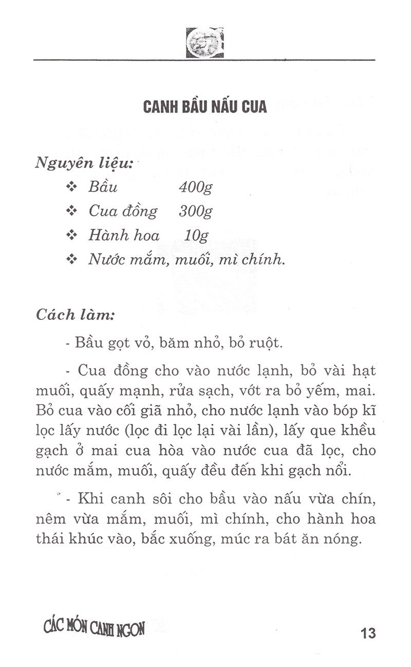 Các Món Canh Ngon (Tái Bản)
