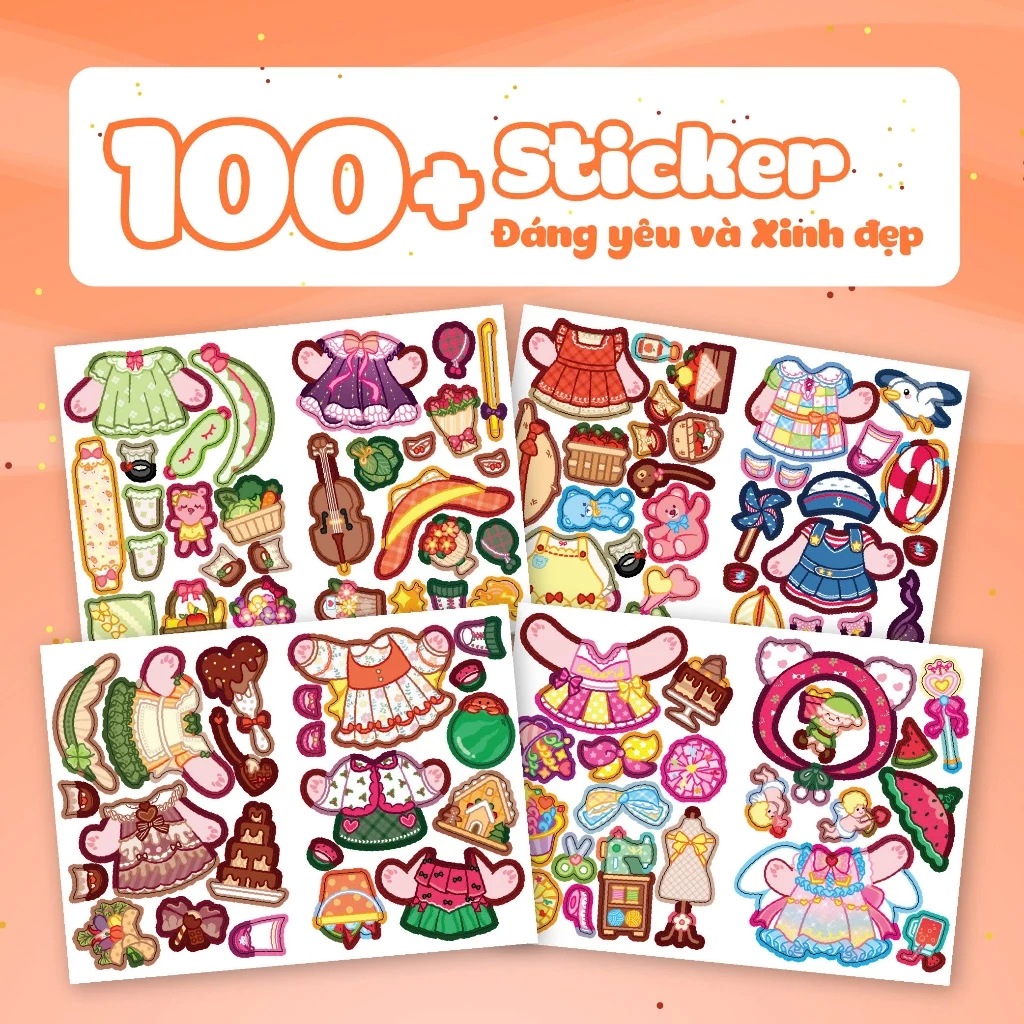 Mini Fashion (100+ Stickers Dễ Thương) - MEGA