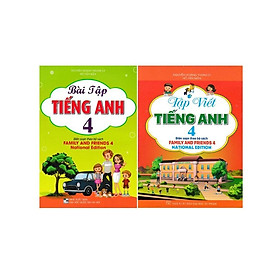 Sách - Bài Tập Tiếng Anh + Tập Viết Tiếng Anh Lớp 4 - Combo 2 Cuốn - Family And Friends 4 National Edition - Hồng Ân