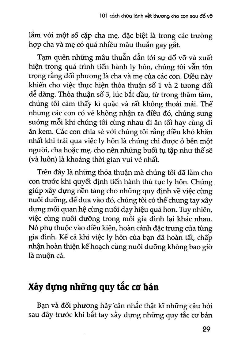 101 Cách Chữa Lành Vết Thương Cho Con Sau Đổ Vỡ