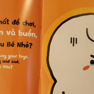 Sách Ehon Miu Bé Nhỏ Phần 1 Song Ngữ - Đừng Khóc Nhè Nhé
