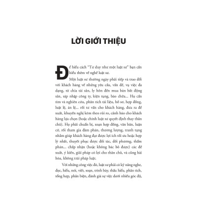 Tư Duy Phản Biện Như Một Luật Sư - Thinking Like A Lawyer - Bản Quyền
