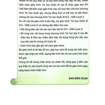 Tăng Cường Tin Học Quốc Tế - IC3 - GS6 Level 3 (Tái Bản 2024)