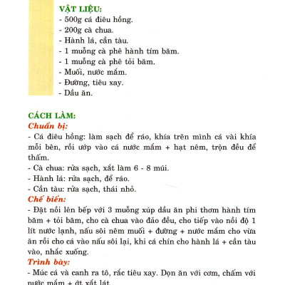 Thực Đơn Nấu Ăn Gia Đình (Tập 1)