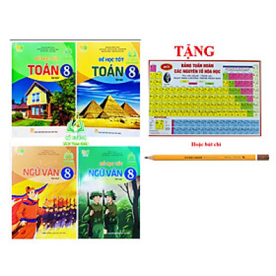 Sách - Combo 4 cuốn Để học tốt toán ngữ văn 8 - tập 1+2 ( kết nối tri thức )