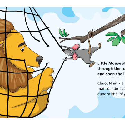 Truyện tranh ngụ ngôn dành cho thiếu nhi ( Song ngữ Anh- việt ) Sư Tử và chuột nhắt