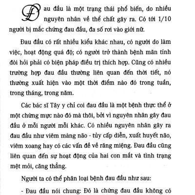 Thực Đơn Dinh Dưỡng Cho Người Bệnh Đau Đầu