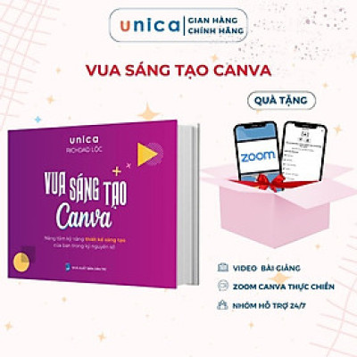 Sách Vua sáng tạo Canva cùng Richdad Lộc kèm video bài giảng