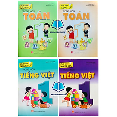 Sách - Combo 4 cuốn phát triển năng lực trong môn toán + tiếng việt 1