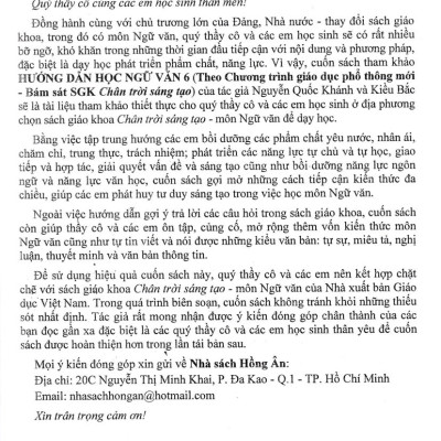 Hướng Dẫn Học Ngữ Văn 6 Tập 1 (Chân Trời Sáng Tạo)