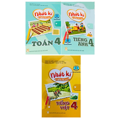 Sách - Combo Nhật kí ngày hè vui Toán + Tiếng Việt + tiếng anh 4