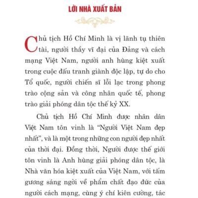 Nơi ở và làm việc của Chủ tịch Hồ Chí Minh tại Khu Phủ Chủ tịch - Hà Nội - bản in 2025