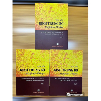 Bộ 3 quyển sách -Kinh Trung Bộ - Thích Minh Châu