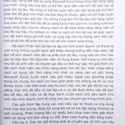 Tin Học Ứng Dụng - Phân Tích Dữ Liệu Và Lập Mô Hình Kinh Doanh Trong Excel