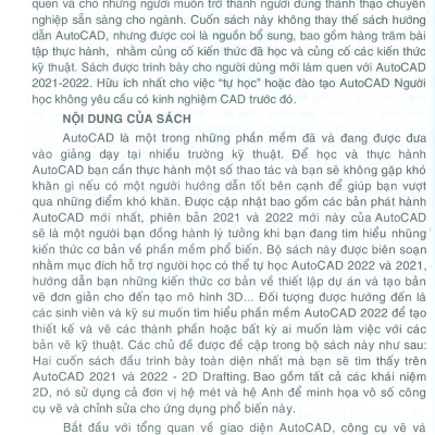 GIÁO TRÌNH AUTOCAD - PHẦN CƠ BẢN (Lý Thuyết - Thực hành) (Dùng cho các phiên bản Autocad 2023, 2022, 2021) (Tái bản lần 1)