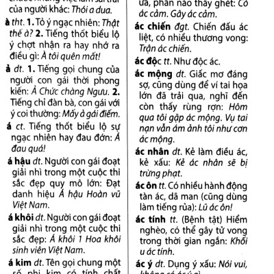 Từ Điển Tiếng Việt Dành Cho Học Sinh - Khổ To (Tái Bản)