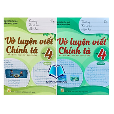 Sách - Combo 2 cuốn Vở luyện viết chính tả 4 ( kết nối tri thức )