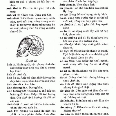 Ngôn Ngữ Việt Nam - Từ Điển Tiếng Việt