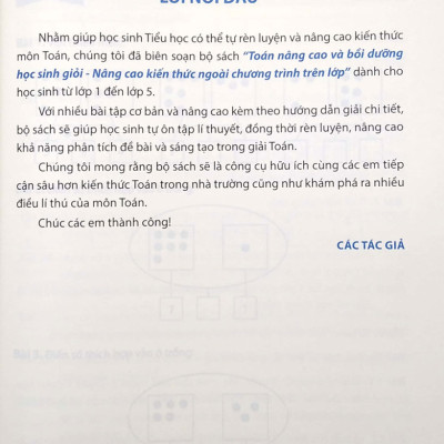Toán Nâng Cao Và Bồi Dưỡng Học Sinh Giỏi Lớp 1 (Nâng Cao Kiến Thức Ngoài Chương Trình Lên Lớp)_ML