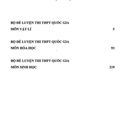 30  Bộ Đề Trắc Nghiệm Luyện Thi THPTQG 2019 - Khoa Học Tự Nhiên (Vật Lí - Hóa Học - Sinh Học)