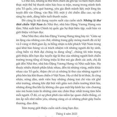 Những lá thư thời chiến Việt Nam (Tuyển tập) (Xuất bản lần thứ hai)