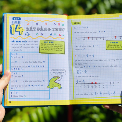 Combo sách sổ tay bài tập toán, đánh thức tài năng toán học 1 (bộ 2 cuốn ), tổng hợp kiến thức toán - Á Châu Books, bìa cứng, in màu