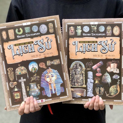Sách Lịch Sử - Combo Bách Khoa Toàn Thư Lịch Sử (History Encyclopedia) Tập 1,Tập 2 - Á Châu Books - Tham Khảo Kiến Thức Lịch Sử Qua Từng Thời Kỳ ( Từ Thế Giới Cổ Đại Đến Thời Kỳ Hiện Đại )