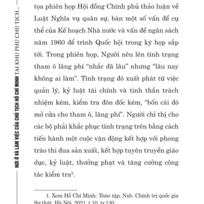 Nơi ở và làm việc của Chủ tịch Hồ Chí Minh tại Khu Phủ Chủ tịch - Hà Nội - bản in 2025