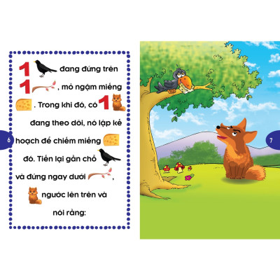 Bộ Sách Phát Triển Tư Duy Và Ngôn Ngữ Cho Bé - Truyện Đọc Bằng Hình Ảnh - Truyện Ngụ Ngôn Thế giới đặc sắc tập 1- ( VT )